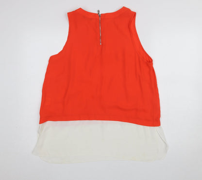 Womens UK Size 16 Roman Orange Tunic Blouse