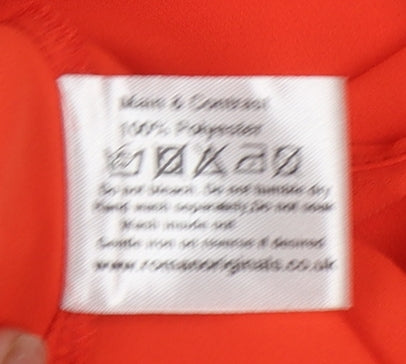 Womens UK Size 16 Roman Orange Tunic Blouse