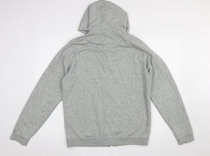 Nike Men's Grey Full Zip Hoodie M Lightweight Cotton Blend