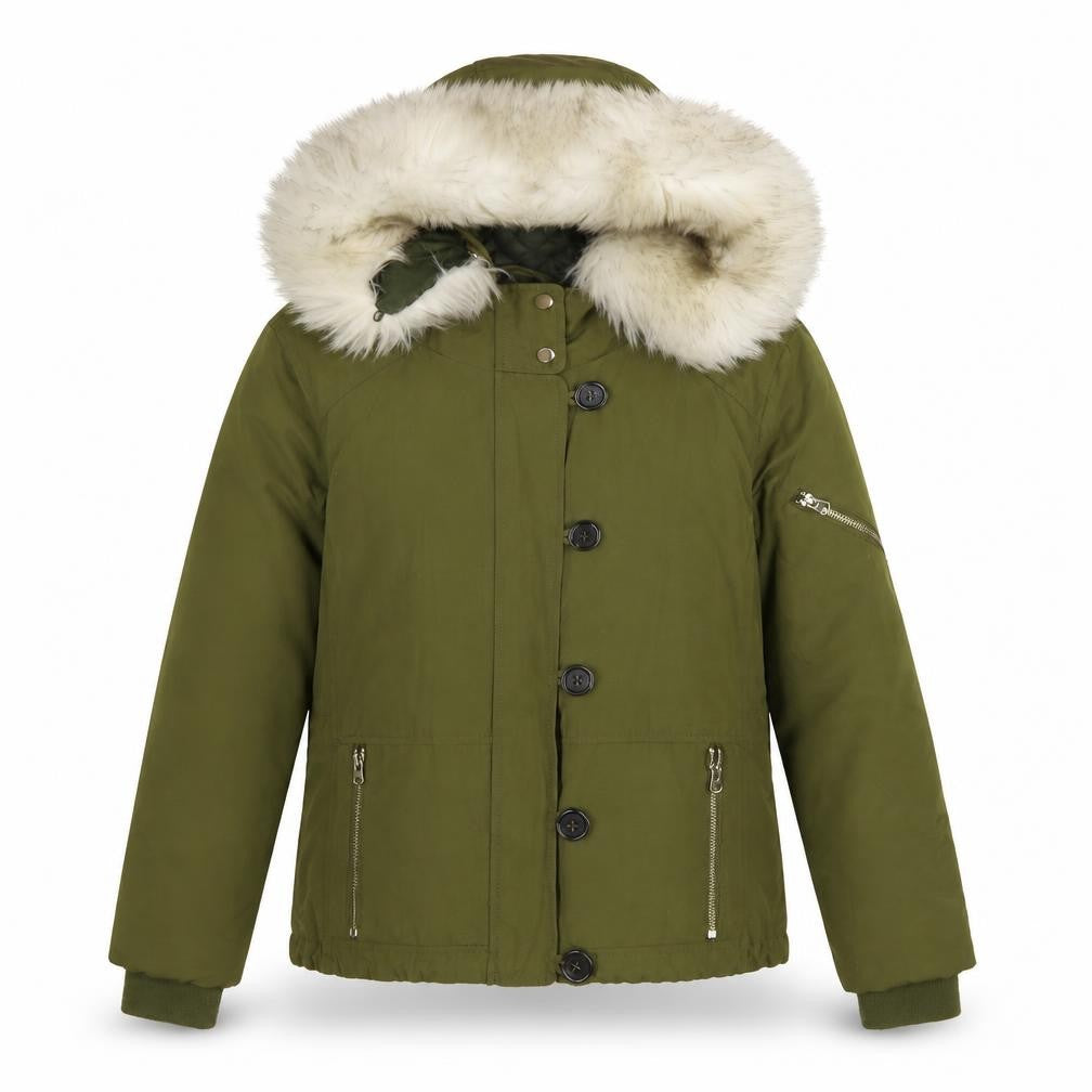 Womens UK Size 8 Topshop Green Parka Coat