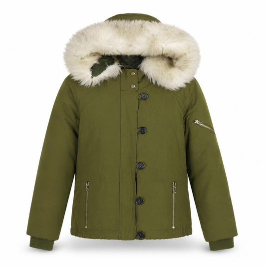 Womens UK Size 8 Topshop Green Parka Coat