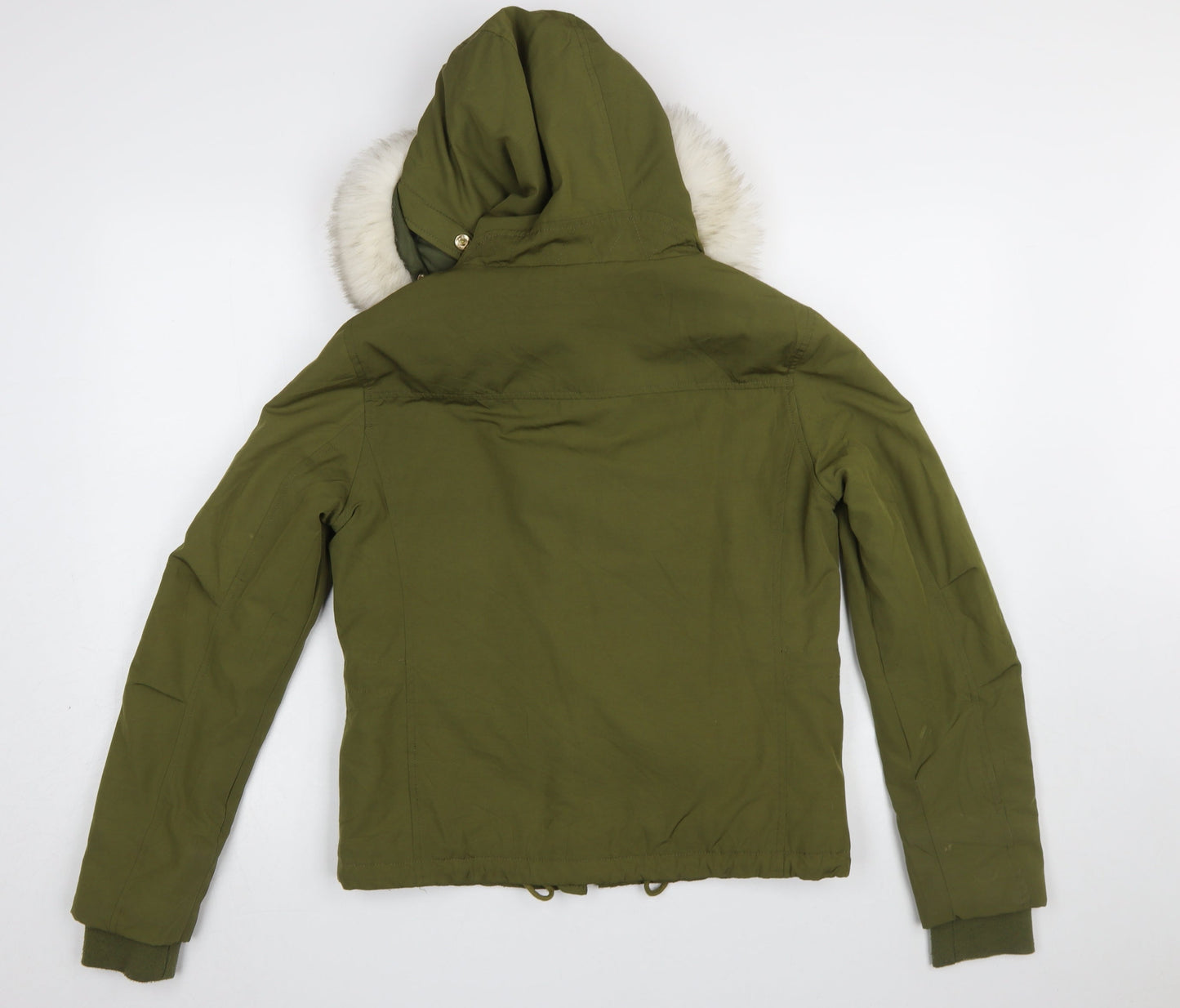 Womens UK Size 8 Topshop Green Parka Coat