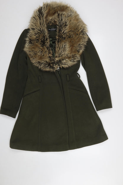Womens UK Size 8 Miss Selfridge Green Overcoat