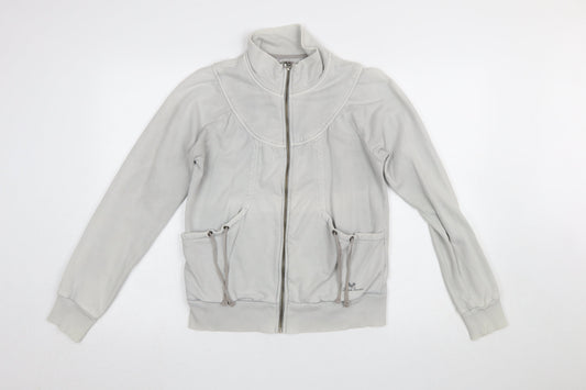 Womens UK Size L Pepe Jeans Grey Full Zip Sweatshirt