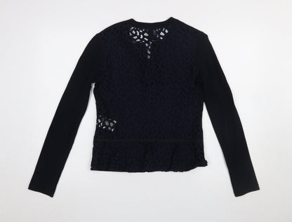 Womens UK Size 12 Marc Cain Black Basic Button-Up