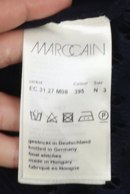 Womens UK Size 12 Marc Cain Black Basic Button-Up