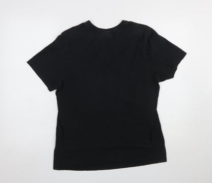 Womens UK Size M adidas Black Basic T-Shirt