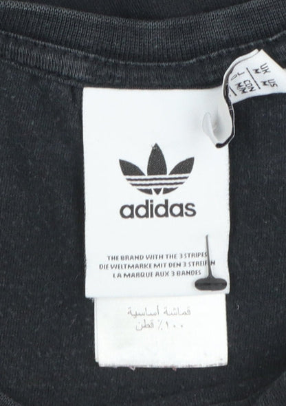 Womens UK Size M adidas Black Basic T-Shirt