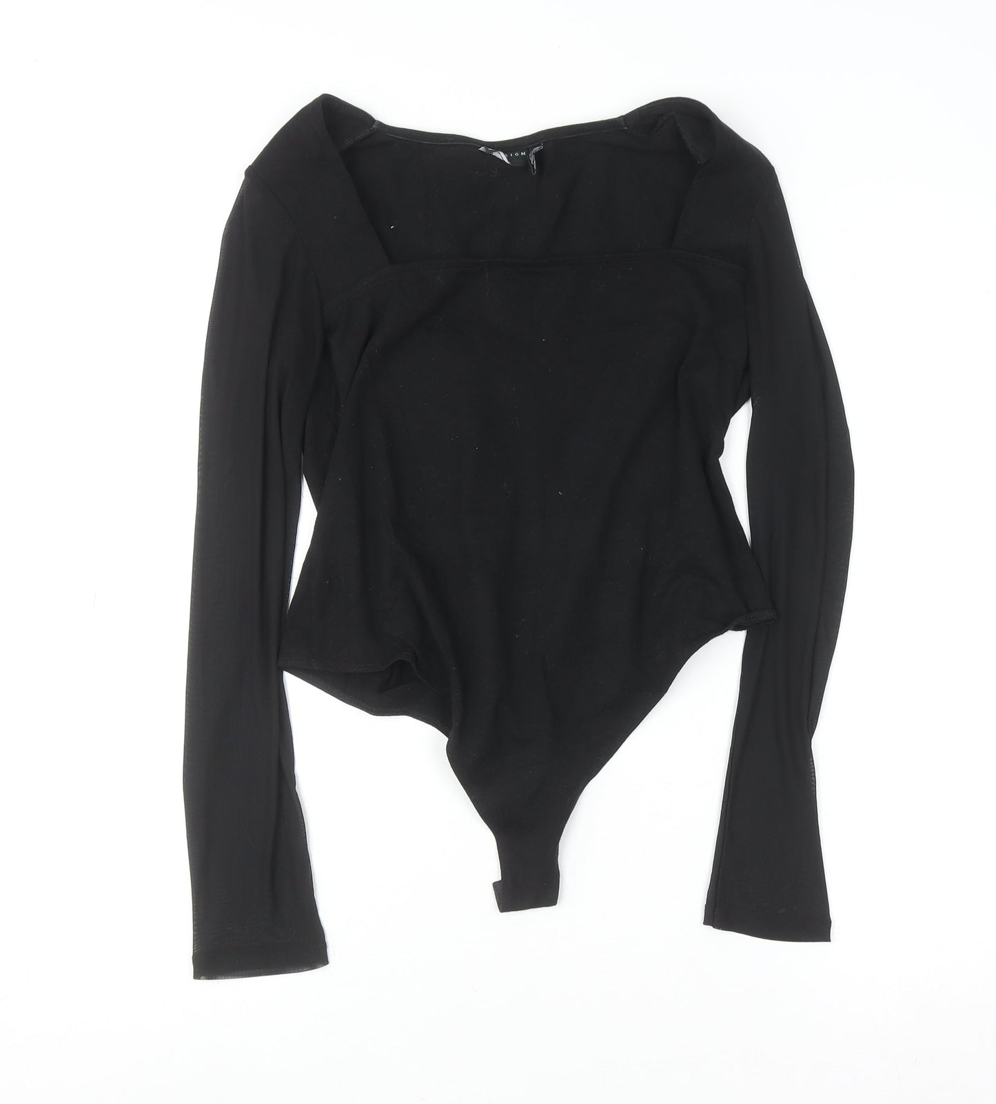 Womens UK Size 14 ASOS Design One-Piece Black Bodysuit