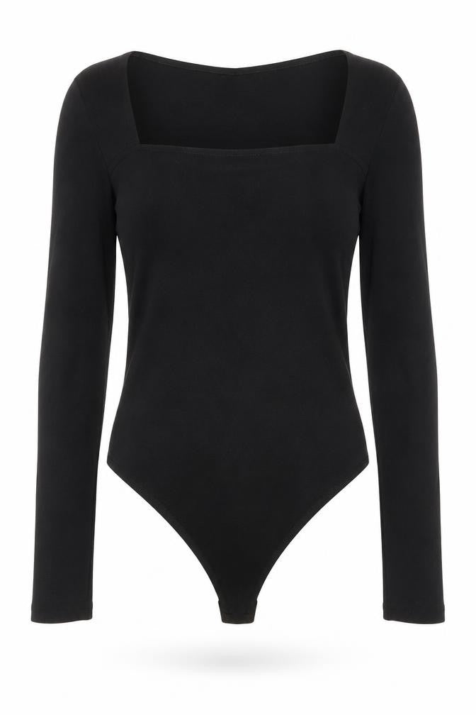 Womens UK Size 14 ASOS Design One-Piece Black Bodysuit