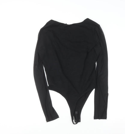 Womens UK Size 14 ASOS Design One-Piece Black Bodysuit