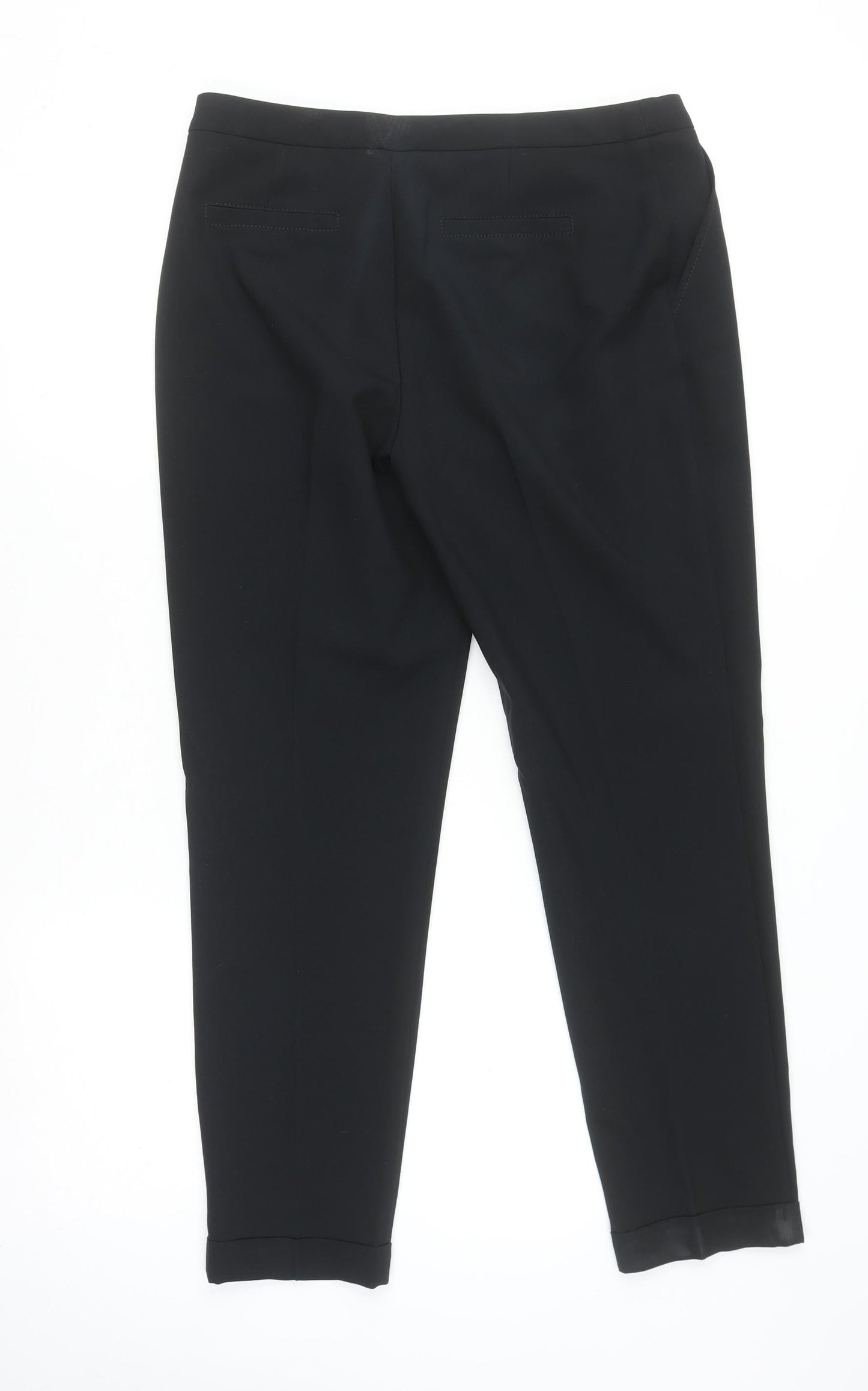 Womens UK Size 10 Dorothy Perkins Regular Fit Cropped Black Trousers