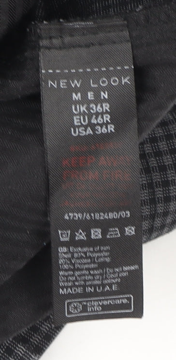 Mens UK Size 36R New Look Regular Fit Business Casual Formal Workwear Grey Trous