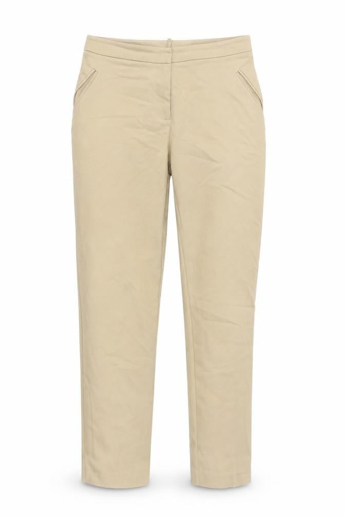 Womens UK Size 10 Topshop Slim Fit Chino Beige Trousers