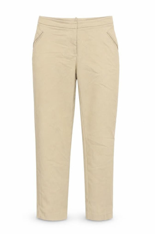 Womens UK Size 10 Topshop Slim Fit Chino Beige Trousers