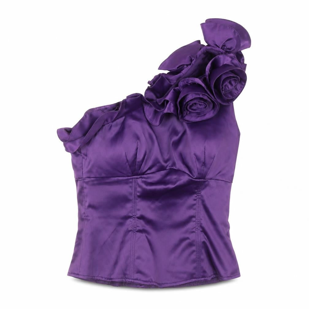 Womens UK Size 2 Unique Boutique Purple Camisole Blouse