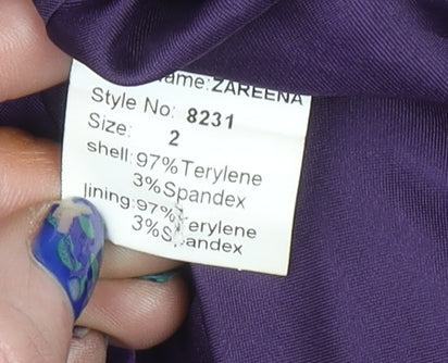 Womens UK Size 2 Unique Boutique Purple Camisole Blouse