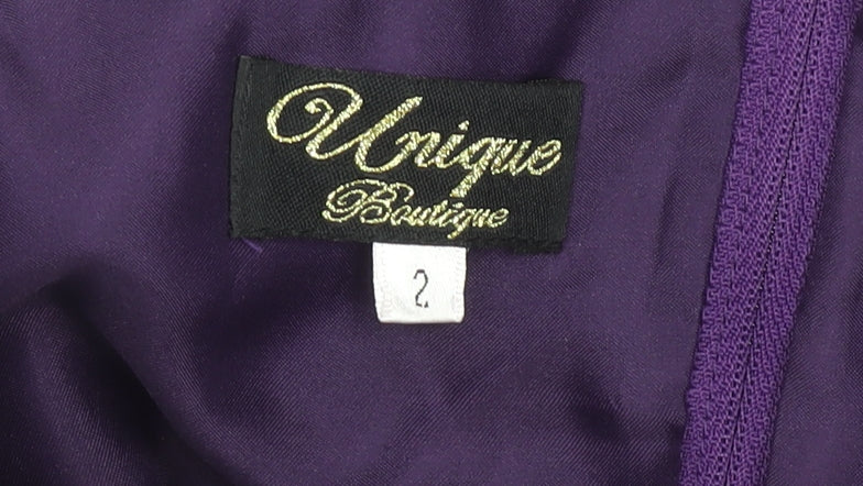 Womens UK Size 2 Unique Boutique Purple Camisole Blouse
