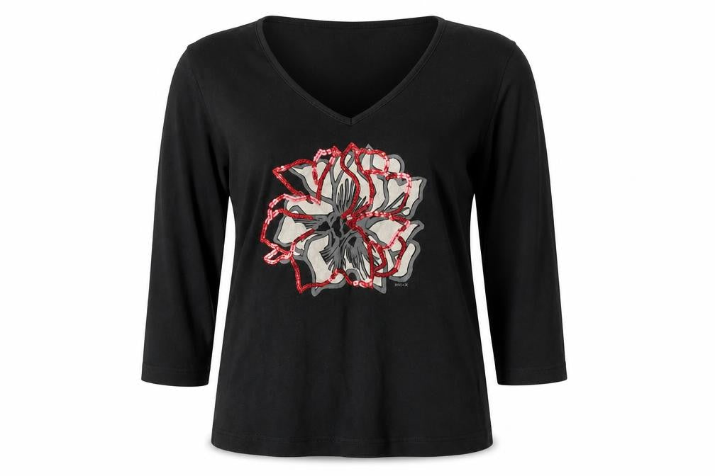 Womens UK Size M Mexx Black Basic T-Shirt
