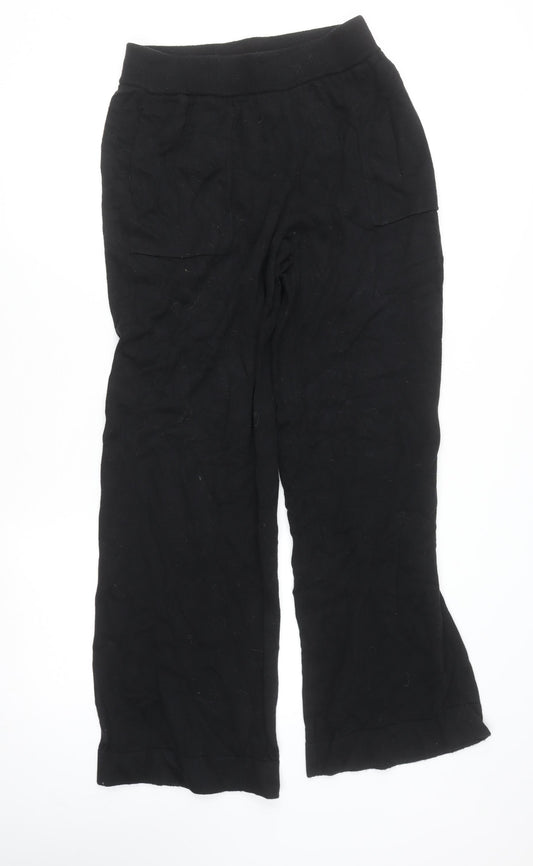Womens UK Size S Kate Spade Regular Fit Sweatpants Black Trousers