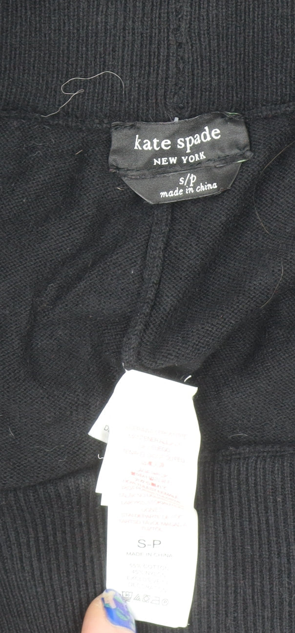 Womens UK Size S Kate Spade Regular Fit Sweatpants Black Trousers