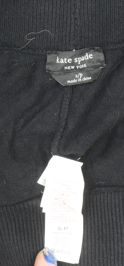 Womens UK Size S Kate Spade Regular Fit Sweatpants Black Trousers