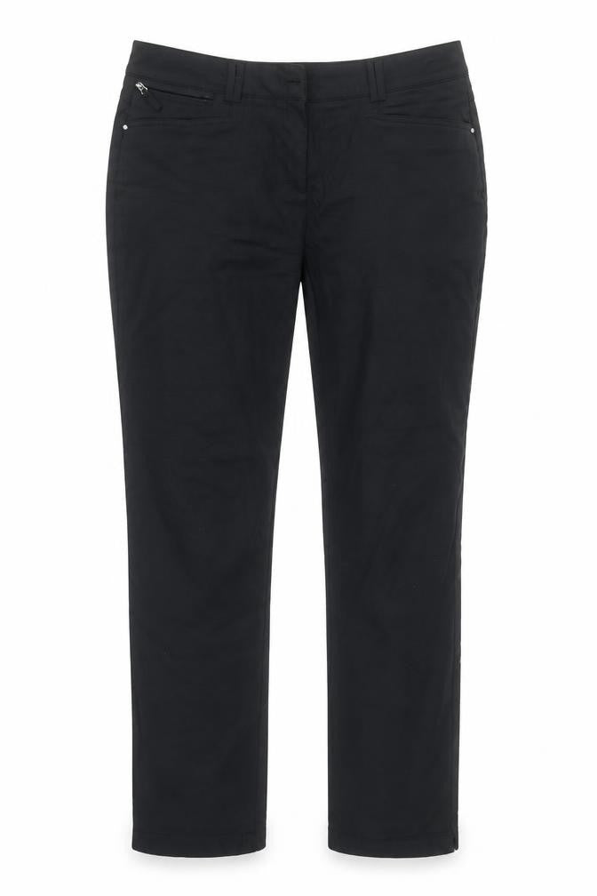 Womens UK Size 14 Pink Collection Regular Fit Casual Workwear Black Trousers
