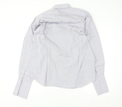 Simpson Piccadilly Men's Blue Check Cotton Long Sleeve Button-Up Shirt 15 M