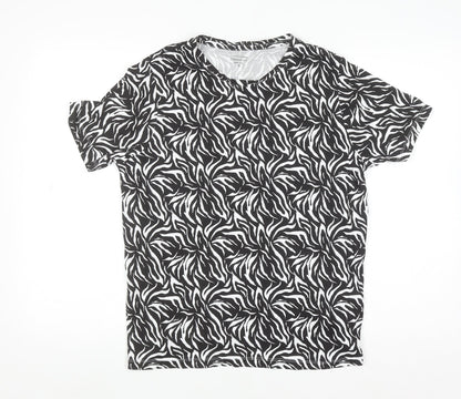 Womens UK Size M Dunnes Stores Black Basic T-Shirt