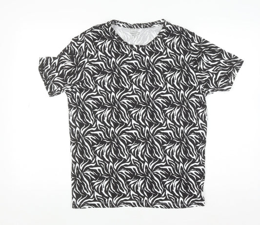 Womens UK Size M Dunnes Stores Black Basic T-Shirt