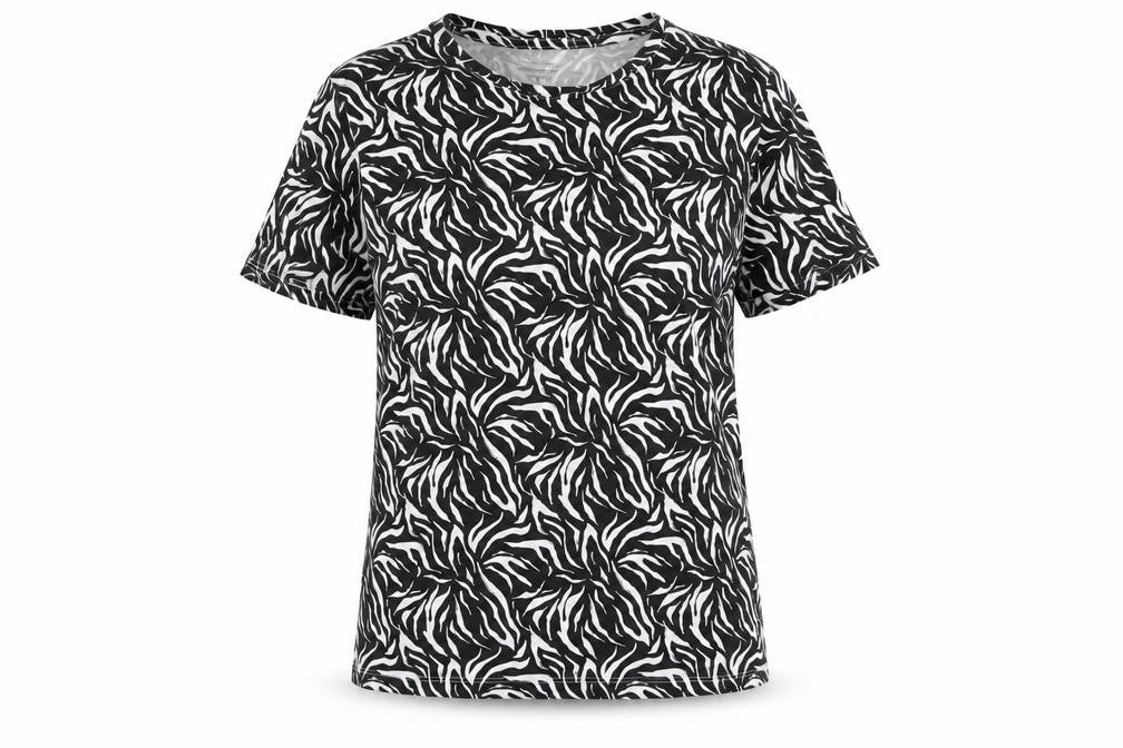 Womens UK Size M Dunnes Stores Black Basic T-Shirt