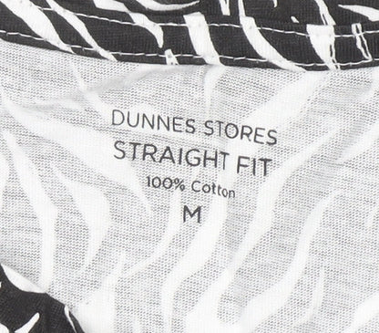 Womens UK Size M Dunnes Stores Black Basic T-Shirt