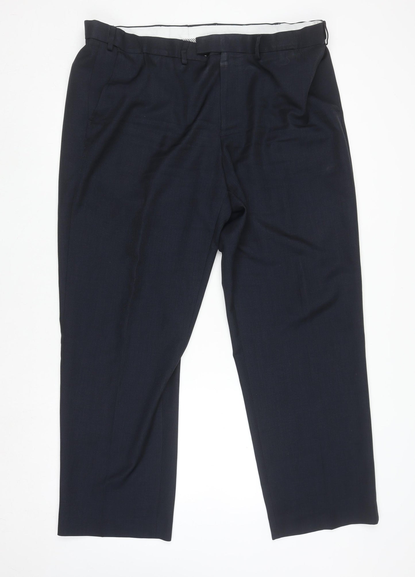 Mens UK Size 42 in Dunnes Stores Regular Fit Dress Pants Blue Trousers
