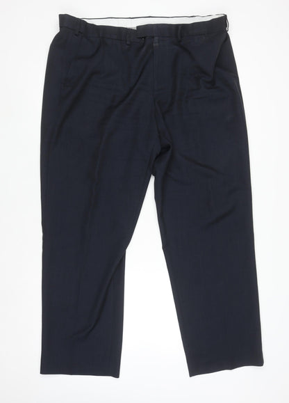 Mens UK Size 42 in Dunnes Stores Regular Fit Dress Pants Blue Trousers