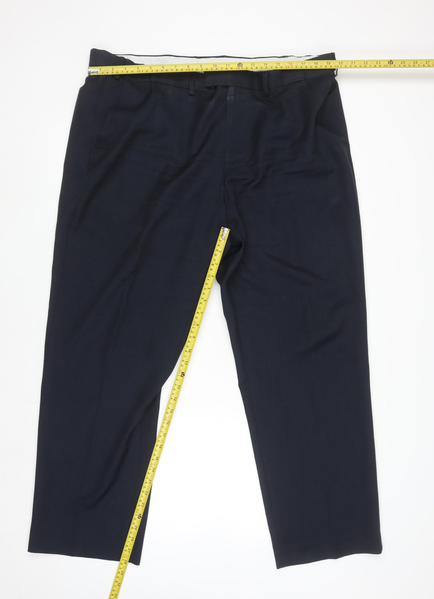 Mens UK Size 42 in Dunnes Stores Regular Fit Dress Pants Blue Trousers