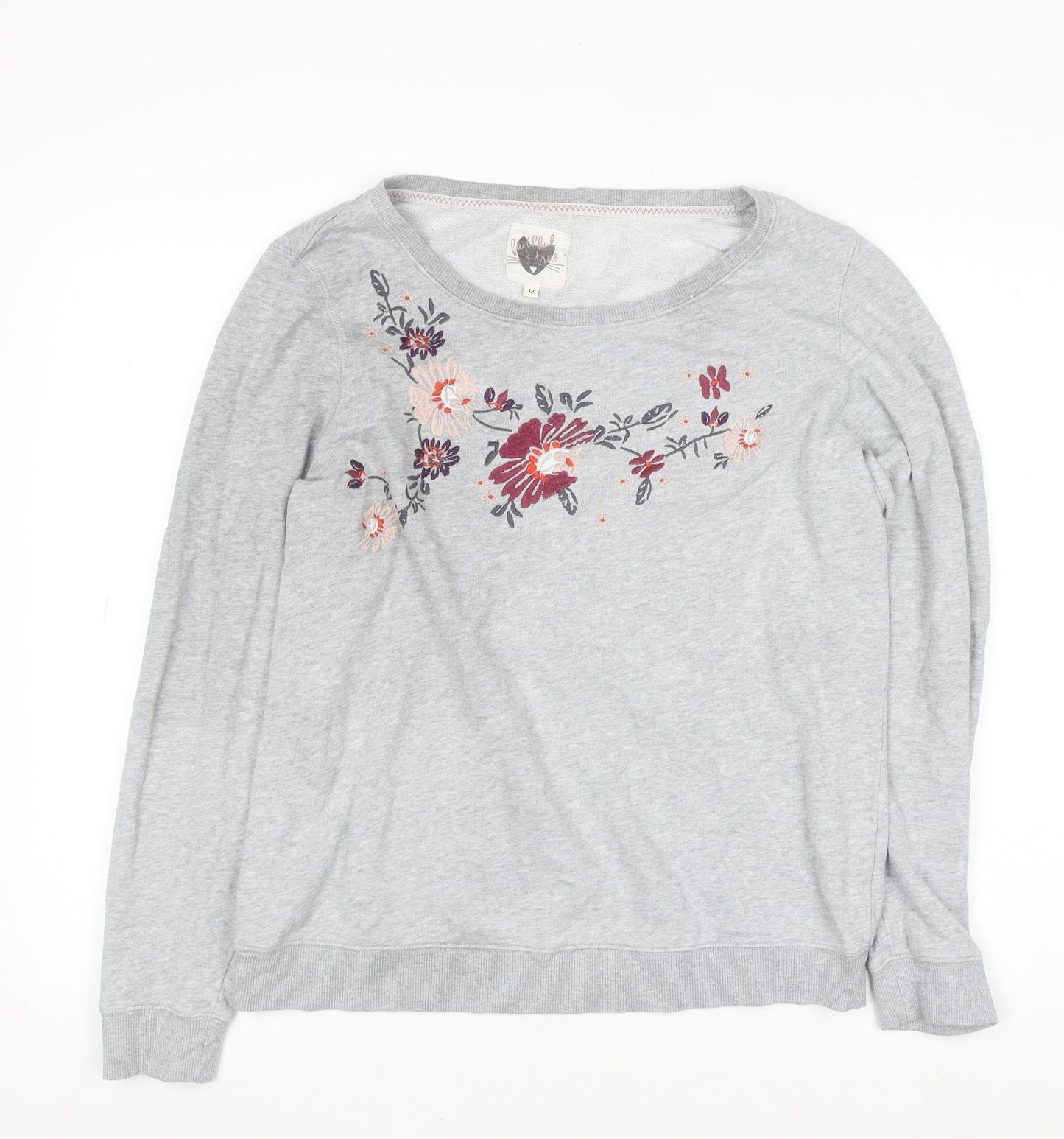 Womens UK Size 12 Mantaray Grey Pullover Jumper