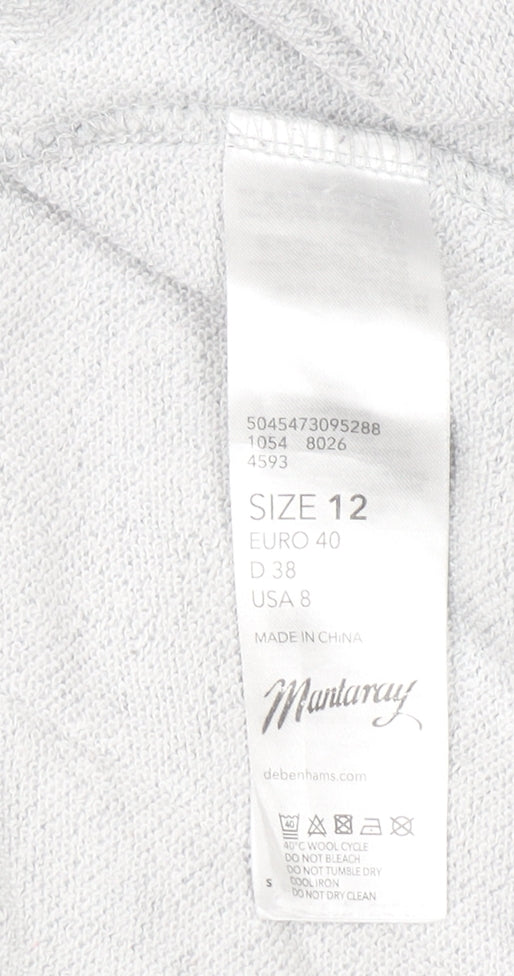 Womens UK Size 12 Mantaray Grey Pullover Jumper