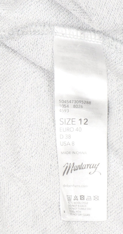 Womens UK Size 12 Mantaray Grey Pullover Jumper
