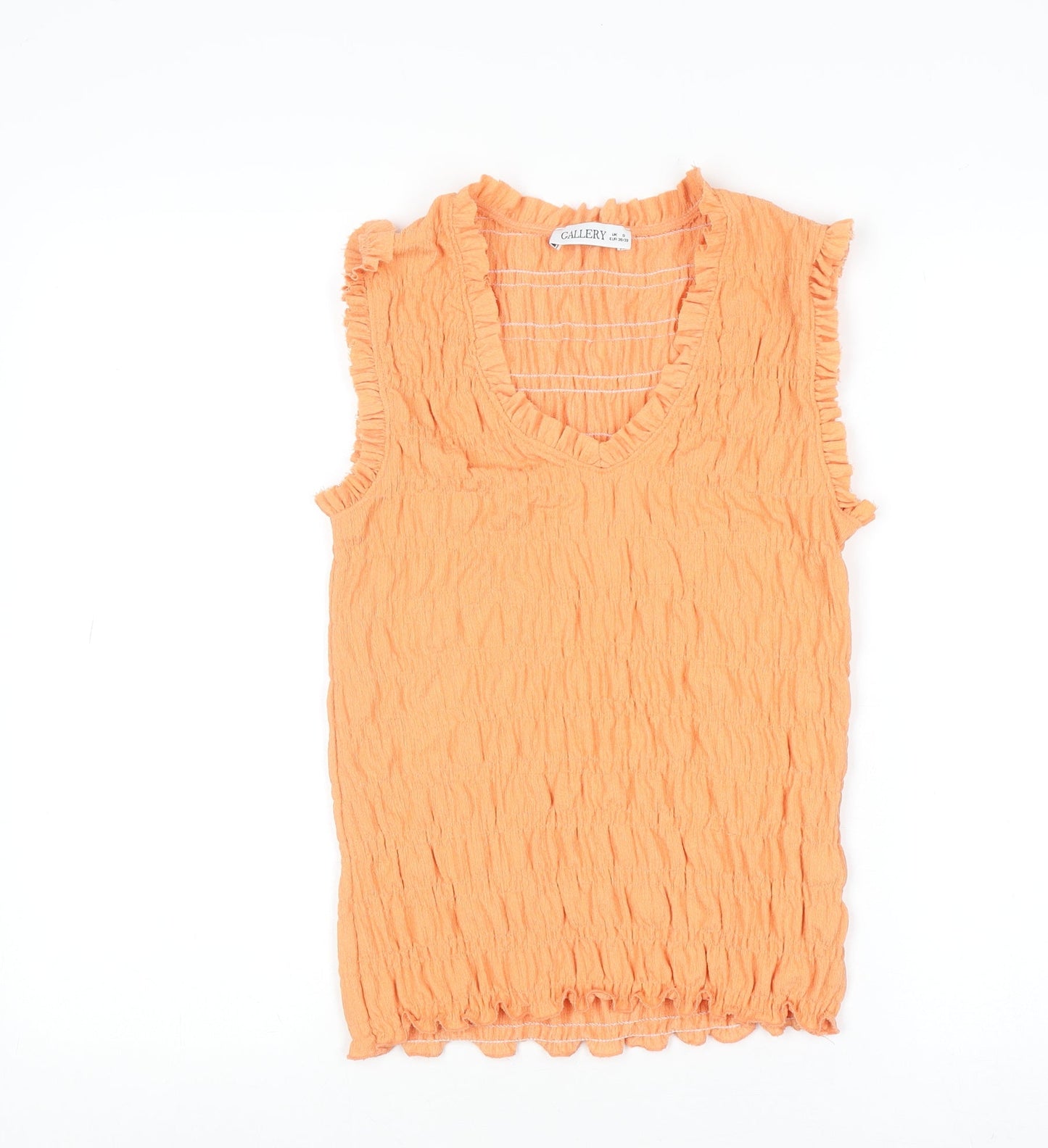 Womens UK Size S Gallery Orange Camisole Blouse