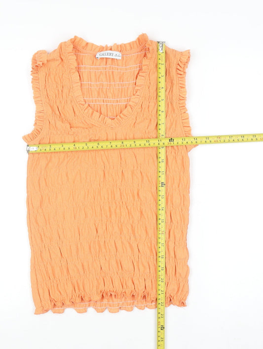 Womens UK Size S Gallery Orange Camisole Blouse