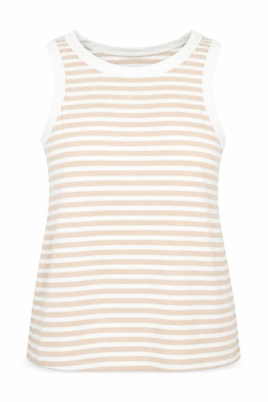 Womens UK Size XL F&F Beige Basic Tank