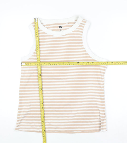 Womens UK Size XL F&F Beige Basic Tank