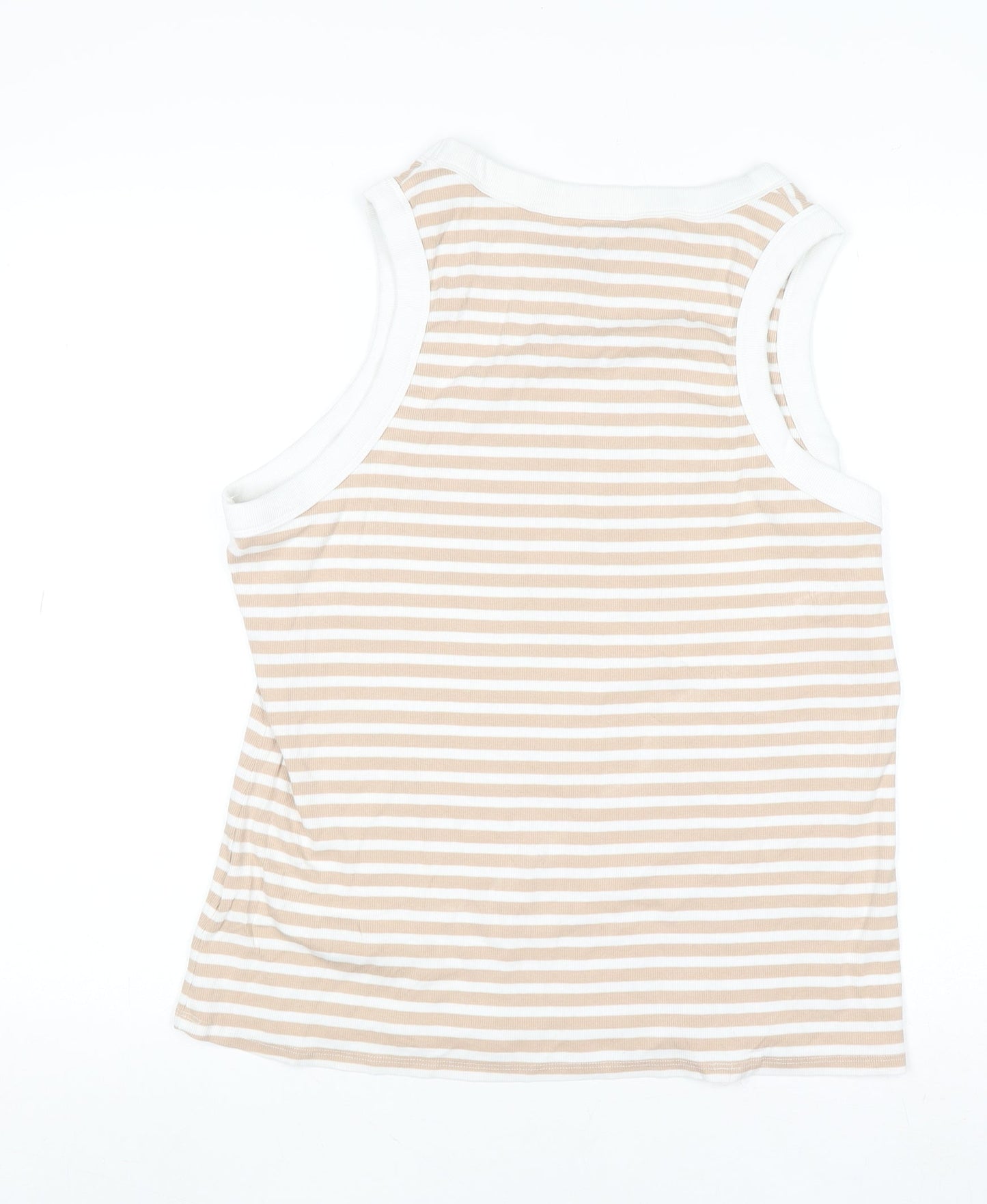 Womens UK Size XL F&F Beige Basic Tank
