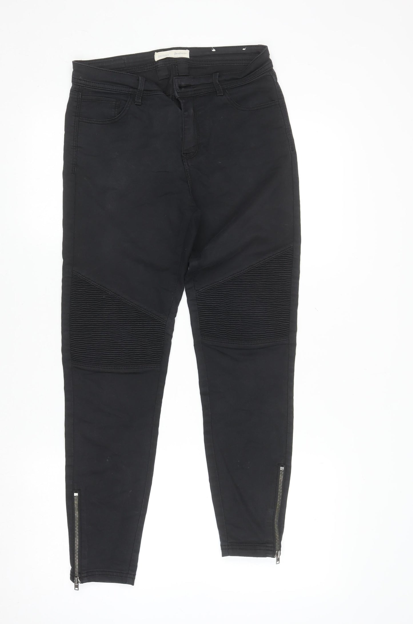 Womens UK Size 12 Stradivarius Slim Fit Skinny Black Jeans