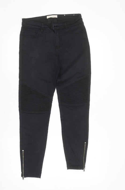 Womens UK Size 12 Stradivarius Slim Fit Skinny Black Jeans
