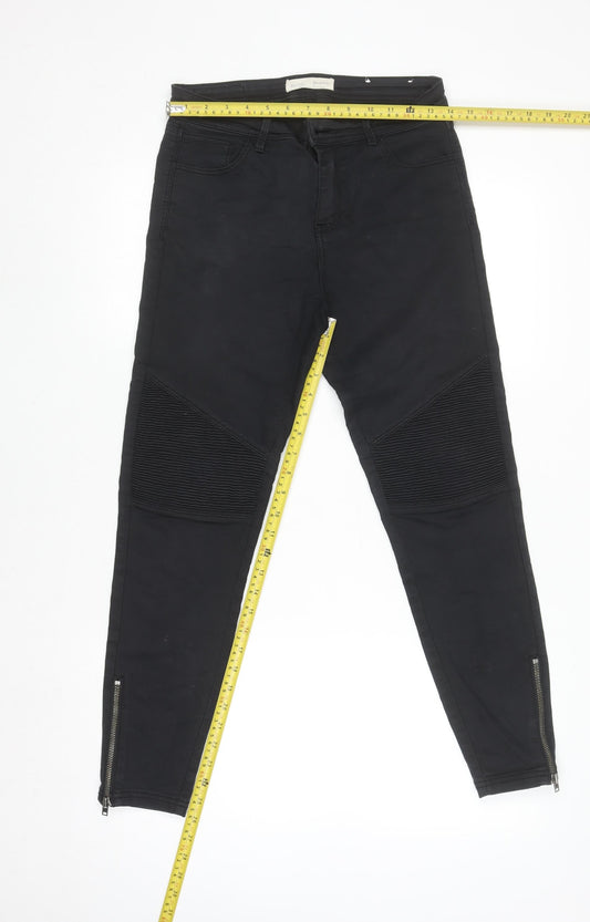 Womens UK Size 12 Stradivarius Slim Fit Skinny Black Jeans