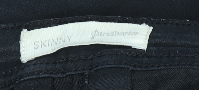 Womens UK Size 12 Stradivarius Slim Fit Skinny Black Jeans