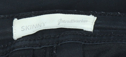 Womens UK Size 12 Stradivarius Slim Fit Skinny Black Jeans