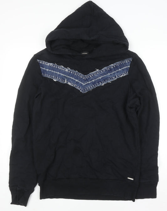 Mens UK Size L Diesel Black Pullover Hoodie