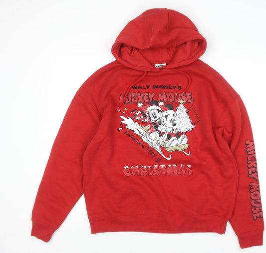 Womens UK Size XS Disney Red Pullover Hoodie